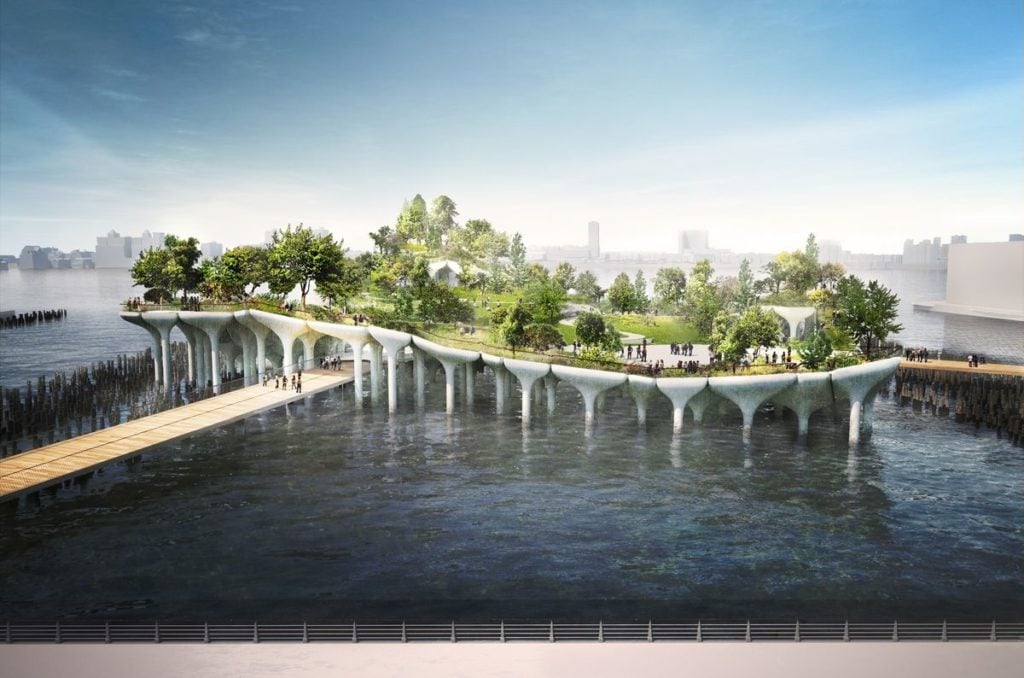 Parque flutuante é inaugurado em Nova Iorque