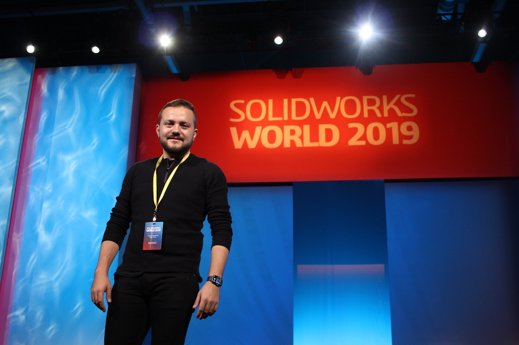 Eduardo Cavalcanti, representando o Blog da Engenharia no SOLIDWORKS WORLD 2019