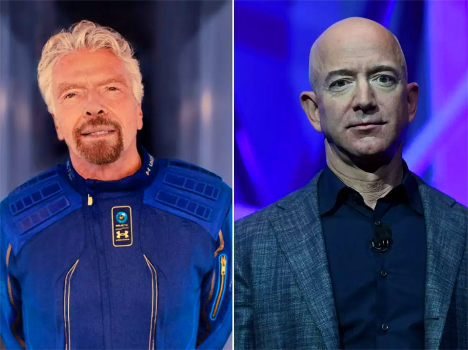 Richard Branson e Jeff Bezos