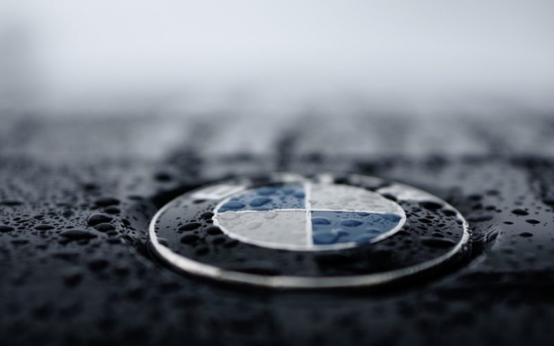 shallow focus photo BMW logo