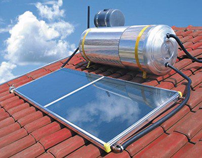 Coletor de aquecimento solar residencial