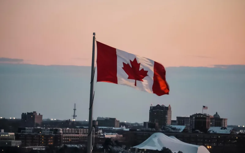 waving Canada flag