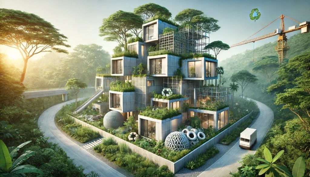 Materiais de Construção Verdes: Concreto Autocurativo e Alternativas Sustentáveis