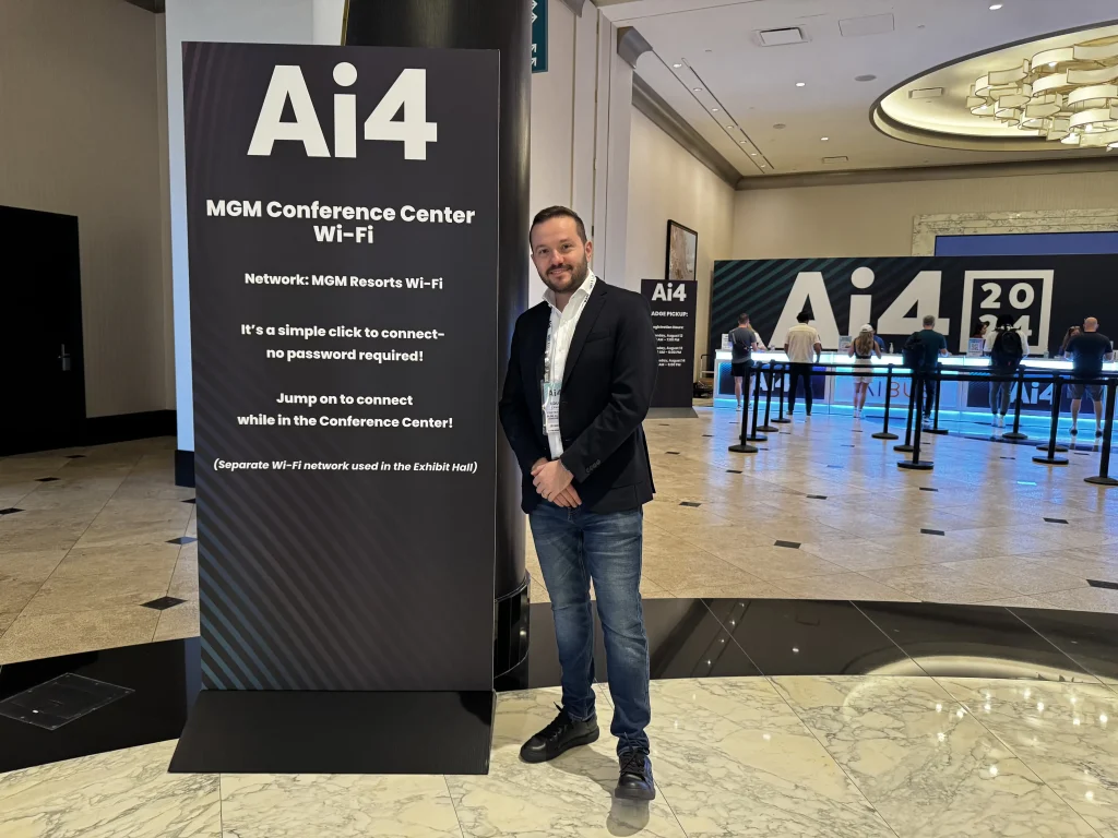 Eduardo Cavalcanti no AI4 2024 em Las Vegas