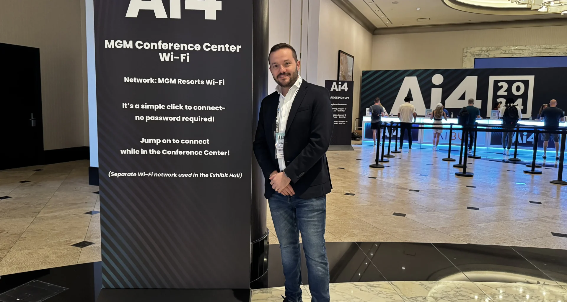 Eduardo Cavalcanti no AI4 2024 em Las Vegas