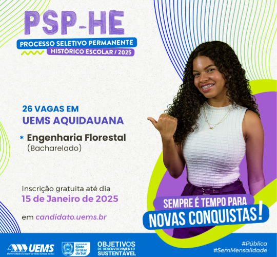 Novo Curso de Engenharia: 26 Vagas Sem Vestibular na UEMS