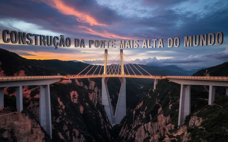 Novo marco na engenharia China constrói a ponte mais alta