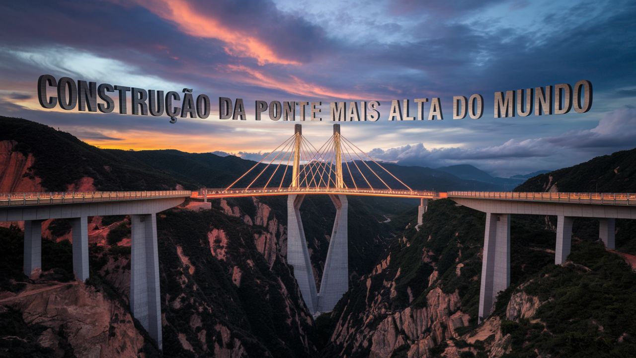 Novo marco na engenharia China constrói a ponte mais alta