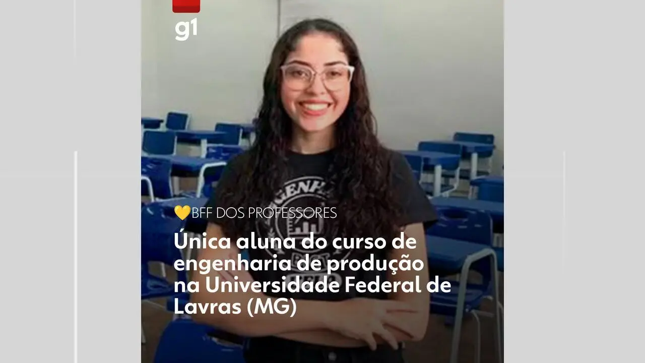 Estudante é a única aluna do curso de Engenharia de Produção em universidade de MG