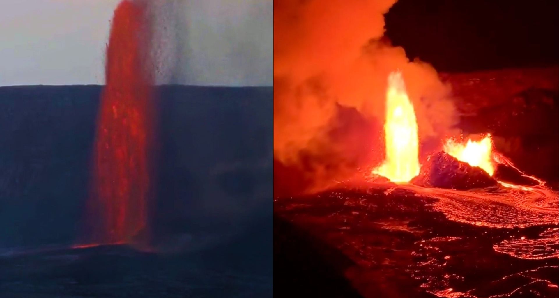 Vulcão Kilauea, no Havaí, volta à atividade com impressionante jato de lava de 300 metros de altura