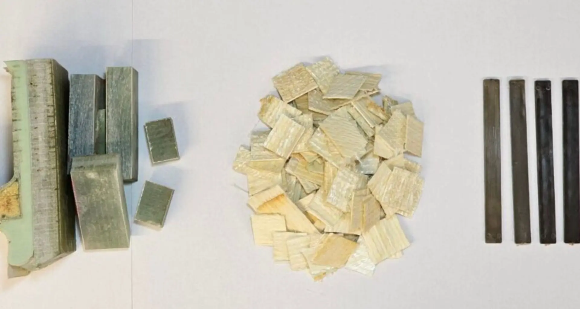 70% de fibra de vidro reciclada de pás eólicas ajuda a criar plástico resistente