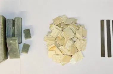 70% de fibra de vidro reciclada de pás eólicas ajuda a criar plástico resistente