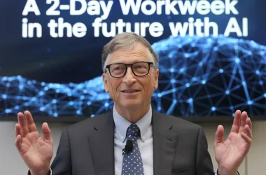 BILL GATES PREVÊ SEMANA DE 2 DIAS DE TRABALHO NO FUTURO COM IA Gates diz que em 10 anos inteligência artificial permitirá reduzir jornada de trabalho.