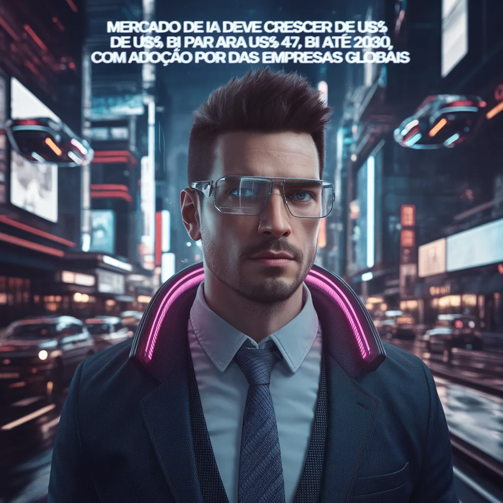 Mercado de IA deve crescer de US$ 5,1 bi para US$ 47,1 bi até 2030, com adoção por 82% das empresas globais.