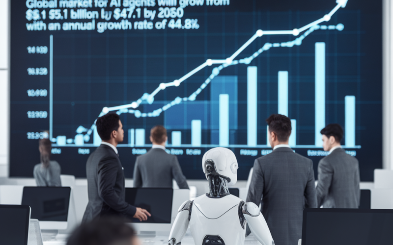 Agentes de IA: mercado global crescerá de US$ 5,1 bi para US$ 47,1 bi até 2030, alta anual de 44,8%