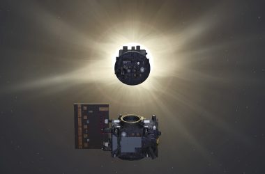 Duas naves Proba-3 fazem manobra inédita no espaço simulando eclipse solar em órbita da Terra