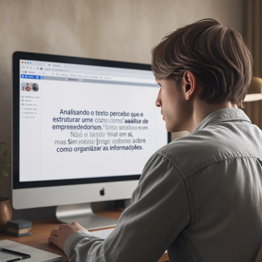 Analisando o texto, percebo que é um "pensamento" sobre como estruturar uma análise de um programa de empreendedorismo. Não é o texto final em si, mas sim um planejamento interno sobre como organizar as informações. Vou traduzir mantendo a essência de ser um pensamento estrutural: Vamos analisar a consulta inicialmente. Precisamos detalhar as novidades sobre o Programa pioneiro de Empreendedorismo em Engenharia da OERN e UPTEC