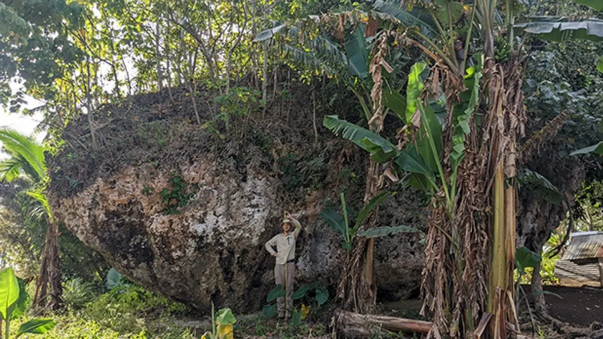 Mistério resolvido: Entenda como pedra gigante surgiu no topo de penhasco em Tonga