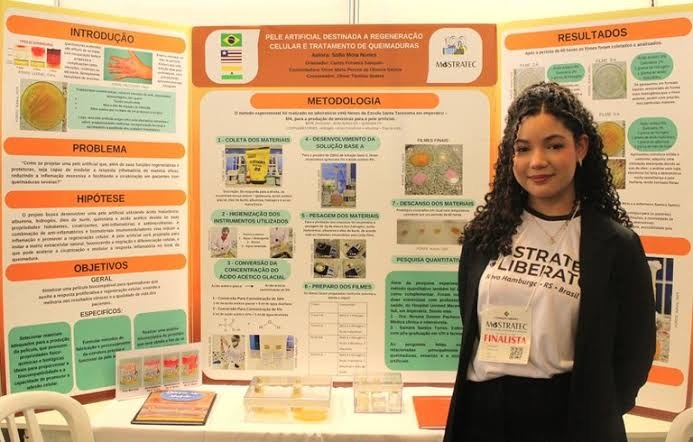 Do Maranhão Para o Mundo: Jovem Brasileira Cria Pele Artificial e Brilha em Feira Global nos EUA