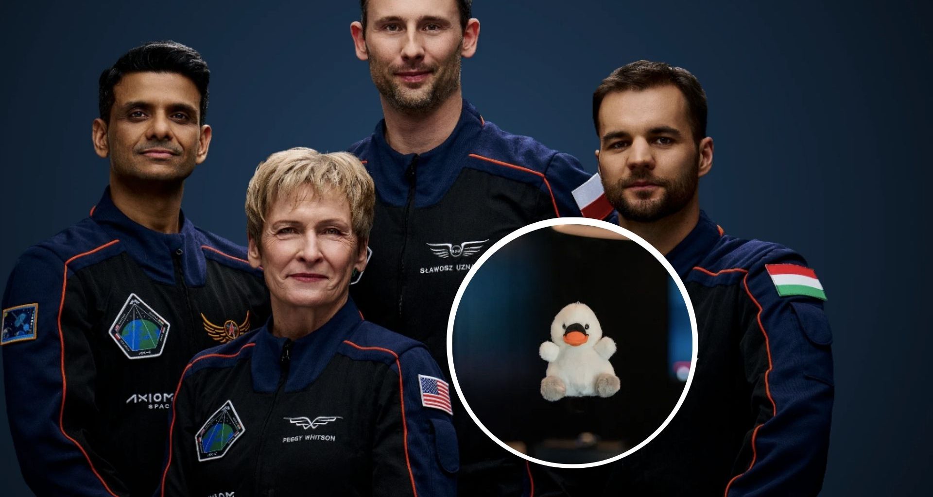 Cisne de pelúcia vai ao espaço com astronautas da missão Axiom-4