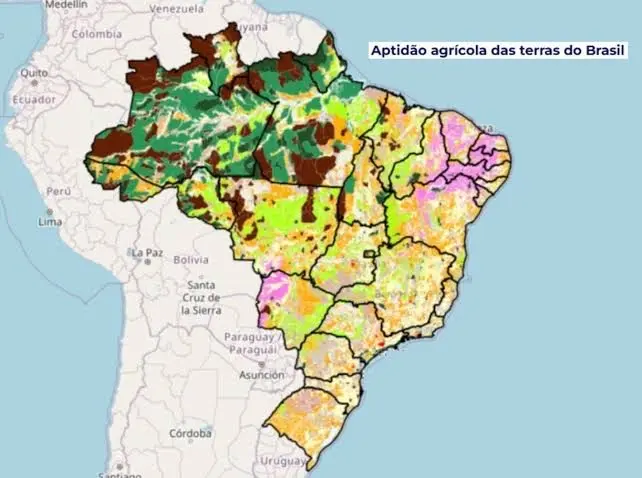 Novo mapeamento revela regiões com maior potencial agrícola do Brasil, capacidade produtiva surpreende