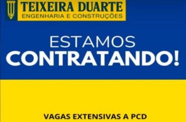 Vagas abertas: Teixeira Duarte contrata em Mariana, Catas Altas, Santa Bárbara e região. Cadastre seu currículo