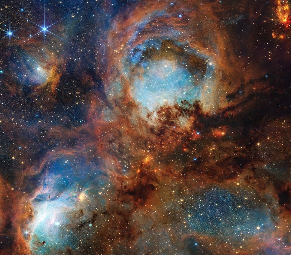 Webb celebra 3 anos e revela a Nebulosa Pata de Gato como nunca vista antes.