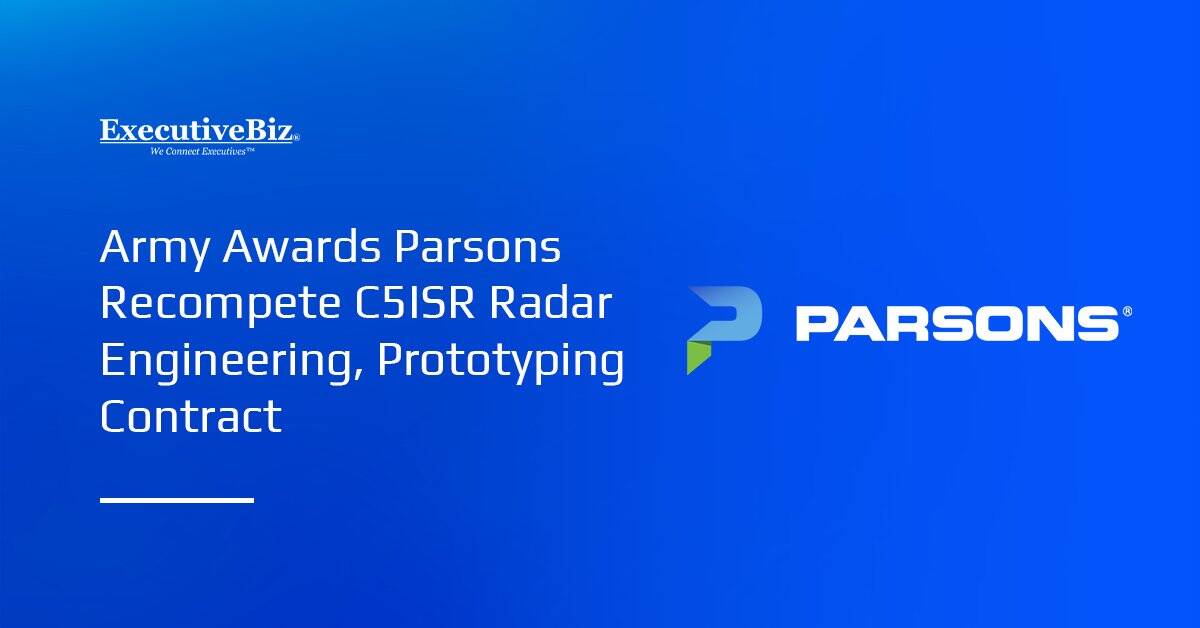 Exército americano renova contrato com a Parsons para radares de alta tecnologia.