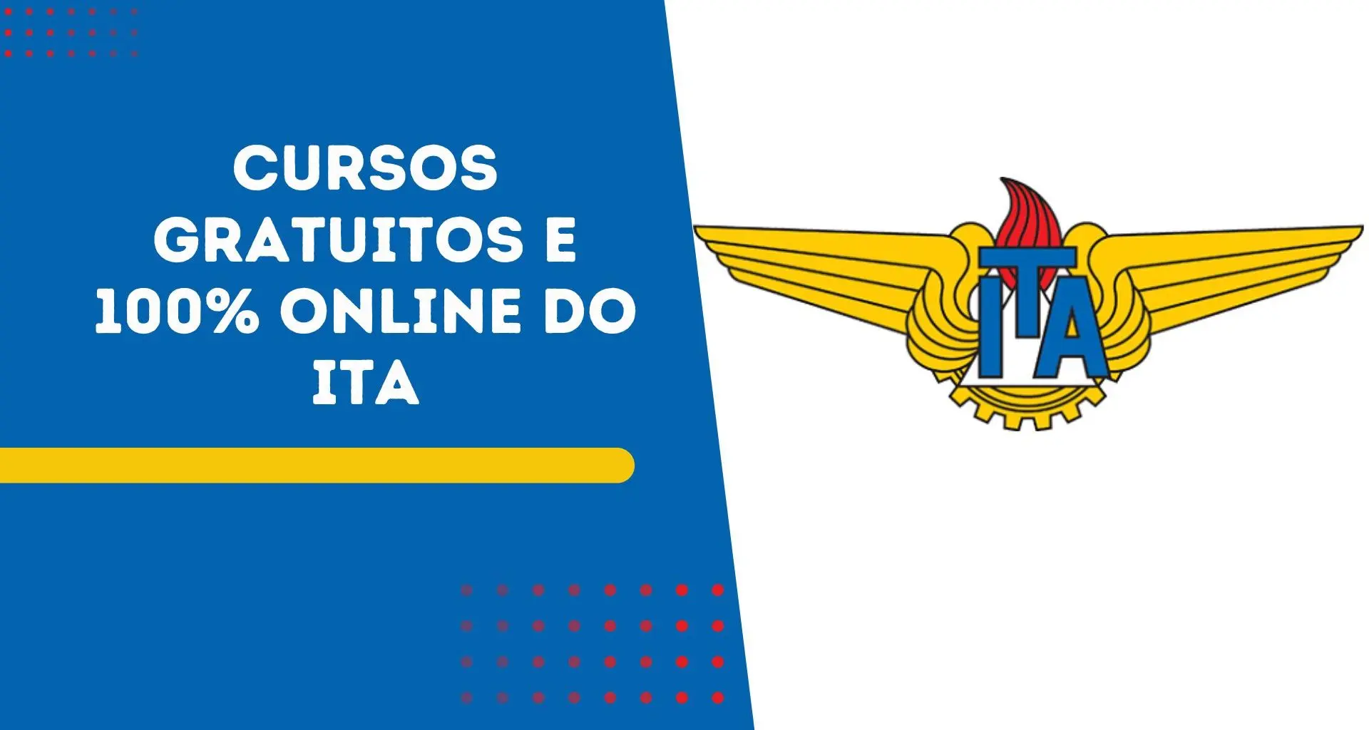 Faça curso gratuito no ITA sem gastar nada e sem sair de casa; oferece vários cursos para melhorar currículo