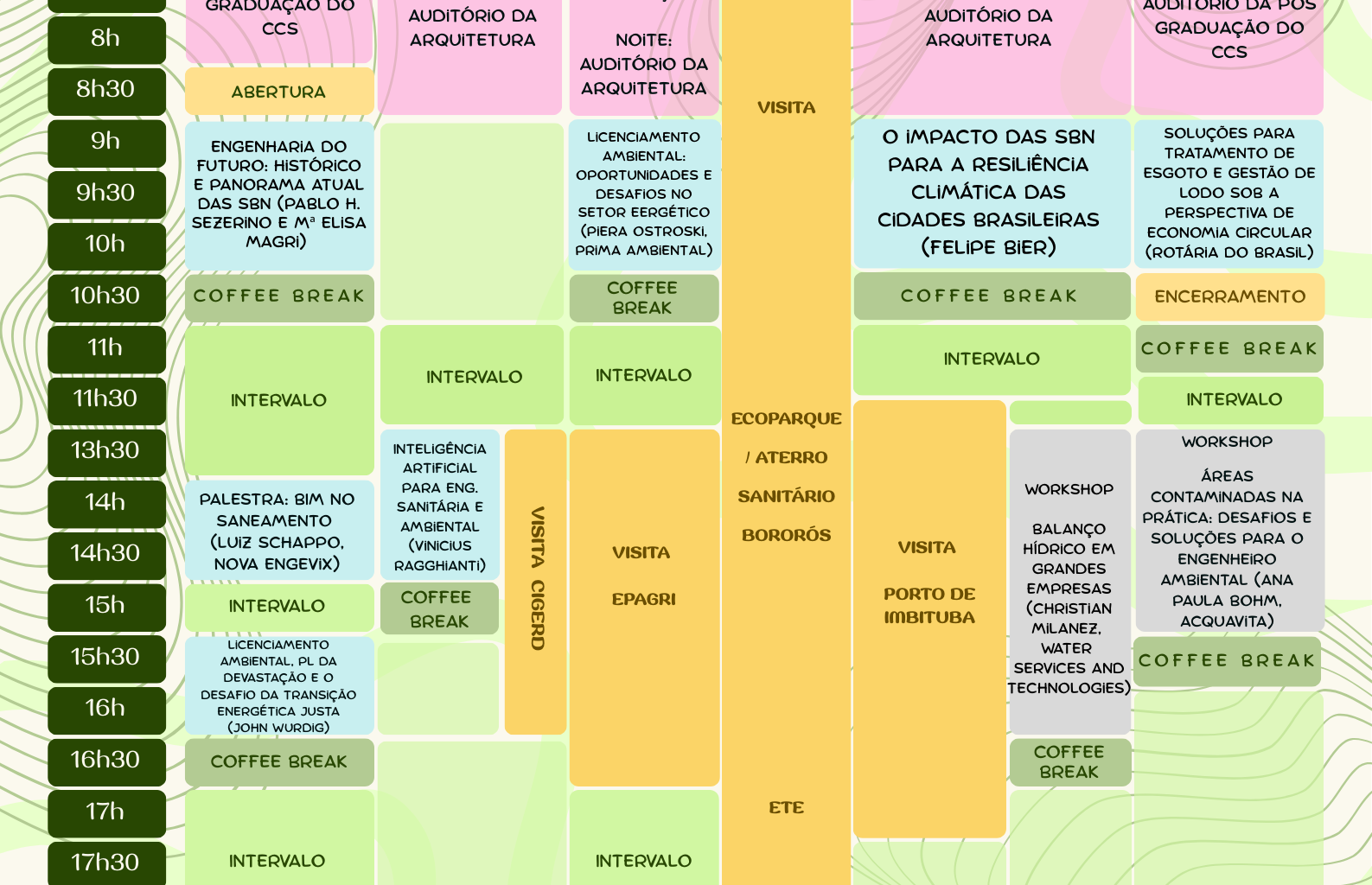 Semana Acadêmica de Engenharia Sanitária e Ambiental acontece em 25 de agosto de 2025