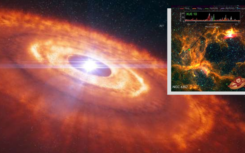 Telescópio James Webb flagra disco estranho formador de planetas ao redor de estrela recém-nascida