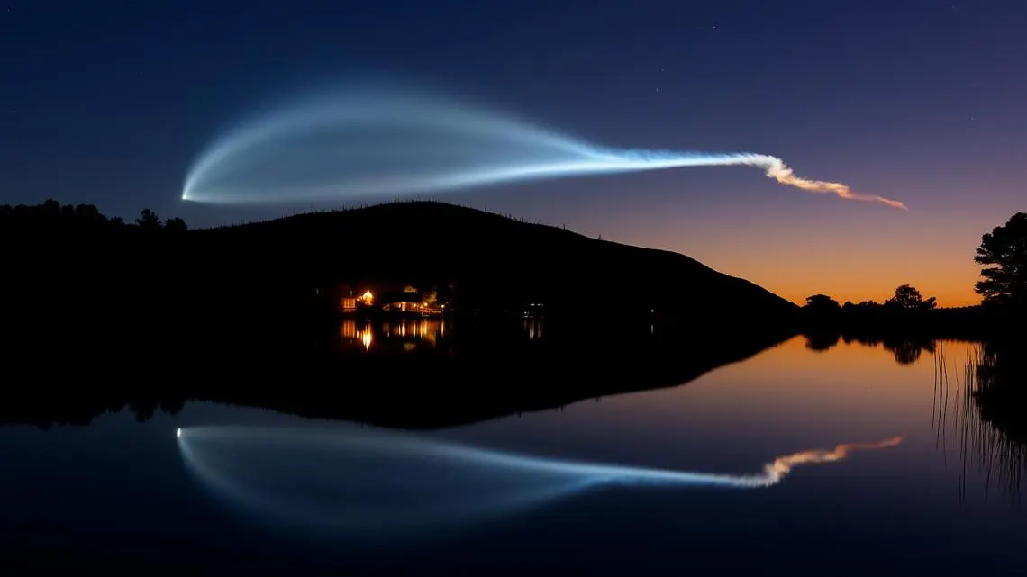 Lançamento do foguete Falcon 9 da SpaceX na Base da Força Espacial em Vandenberg, Califórnia