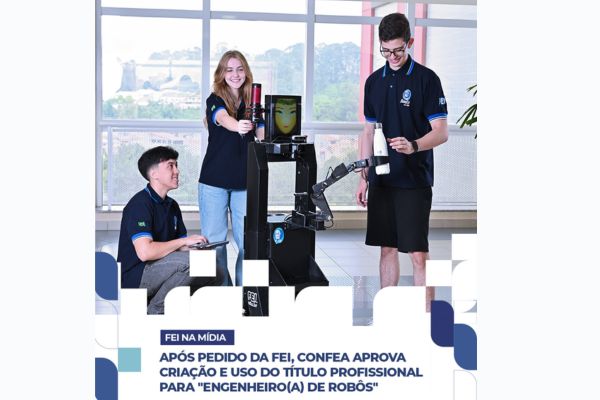 É oficial! A FEI agora tem graduação em Engenharia de Robôs, preparando o futuro da engenharia no Brasil.