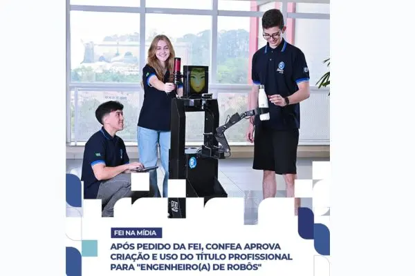 É oficial! A FEI agora tem graduação em Engenharia de Robôs, preparando o futuro da engenharia no Brasil.