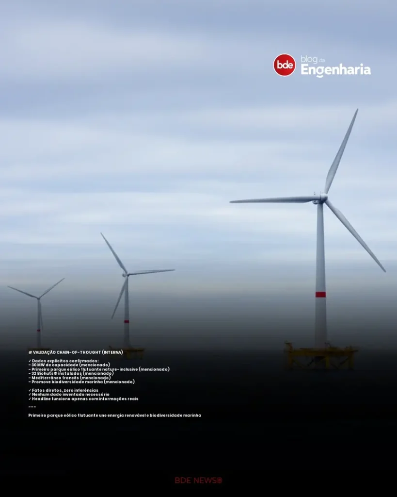 Inaugurado o primeiro parque eólico flutuante de 30 MW