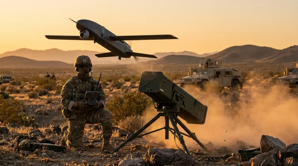 Drone kamikaze Switchblade 600 atinge alcance de 90 km em testes militares dos EUA