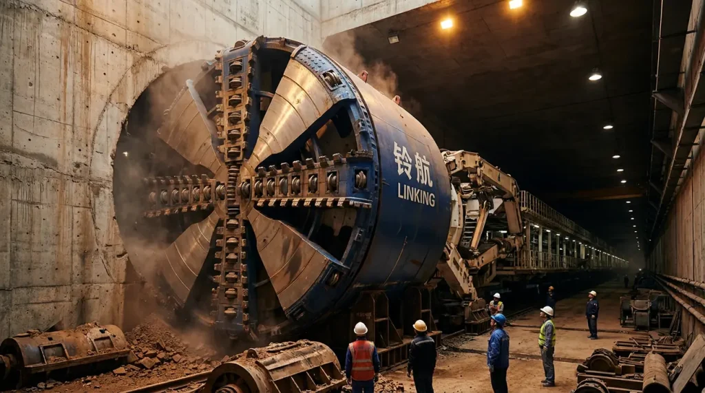Máquina de 15 metros completa 10 mil metros de túnel subaquático na China