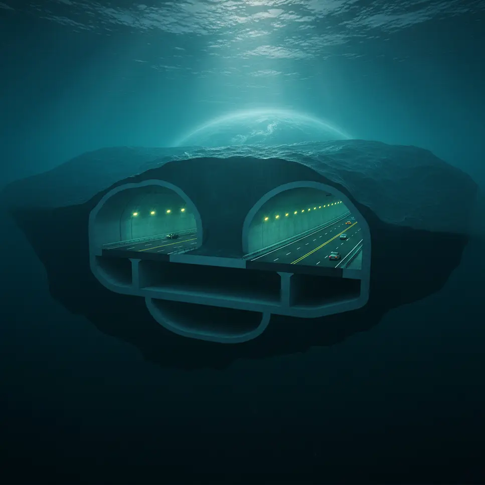 Noruega constrói túnel rodoviário subaquático de 26,7 km a 392 metros de profundidade