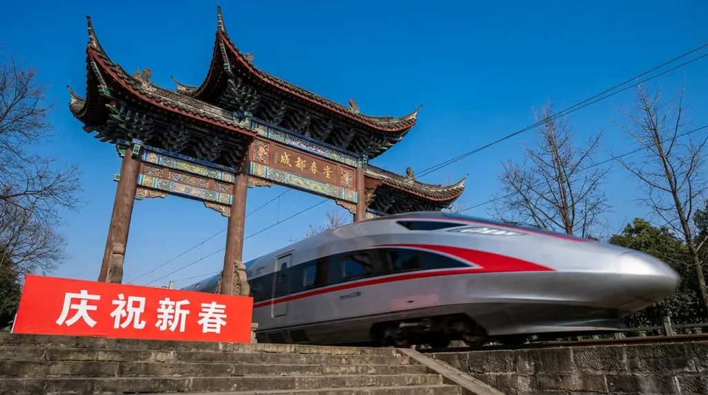 Estudantes de engenharia da KKU exploram a ferrovia de alta velocidade da China
