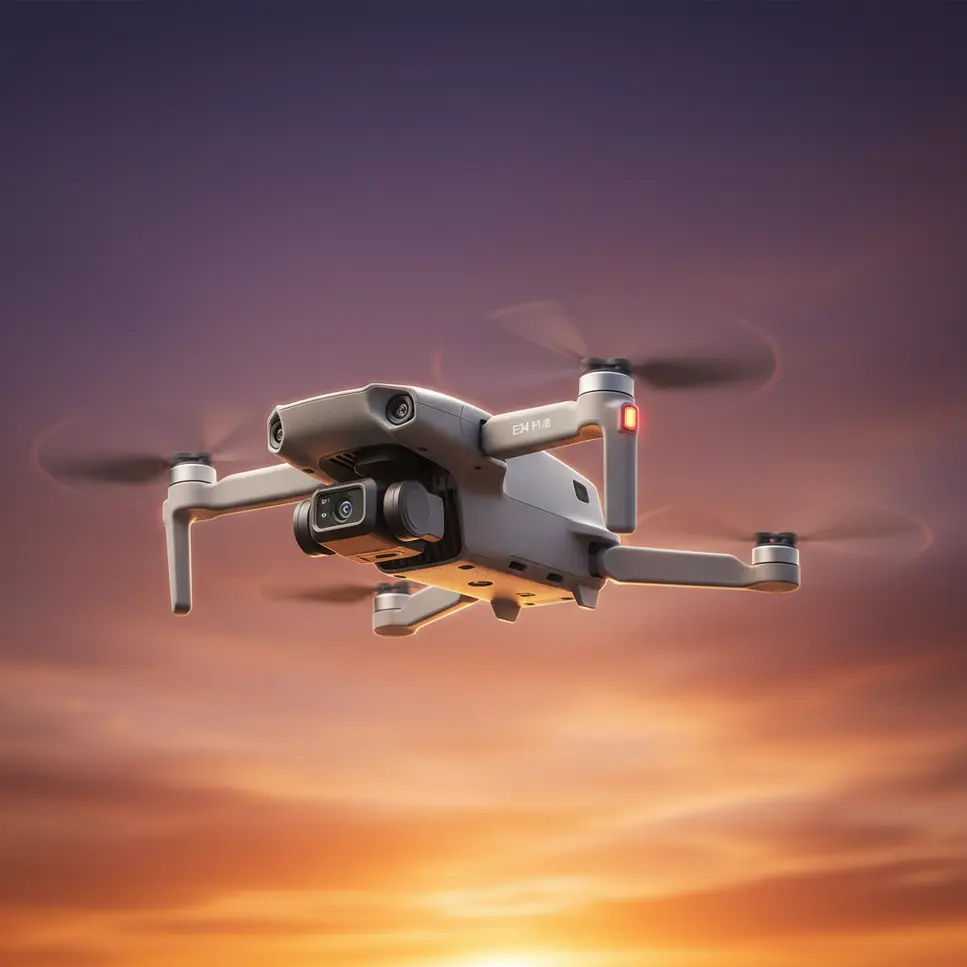Drone DJI Mini 5 Pro grava vídeo HDR 4K/60fps com alcance dinâmico de 14 paradas