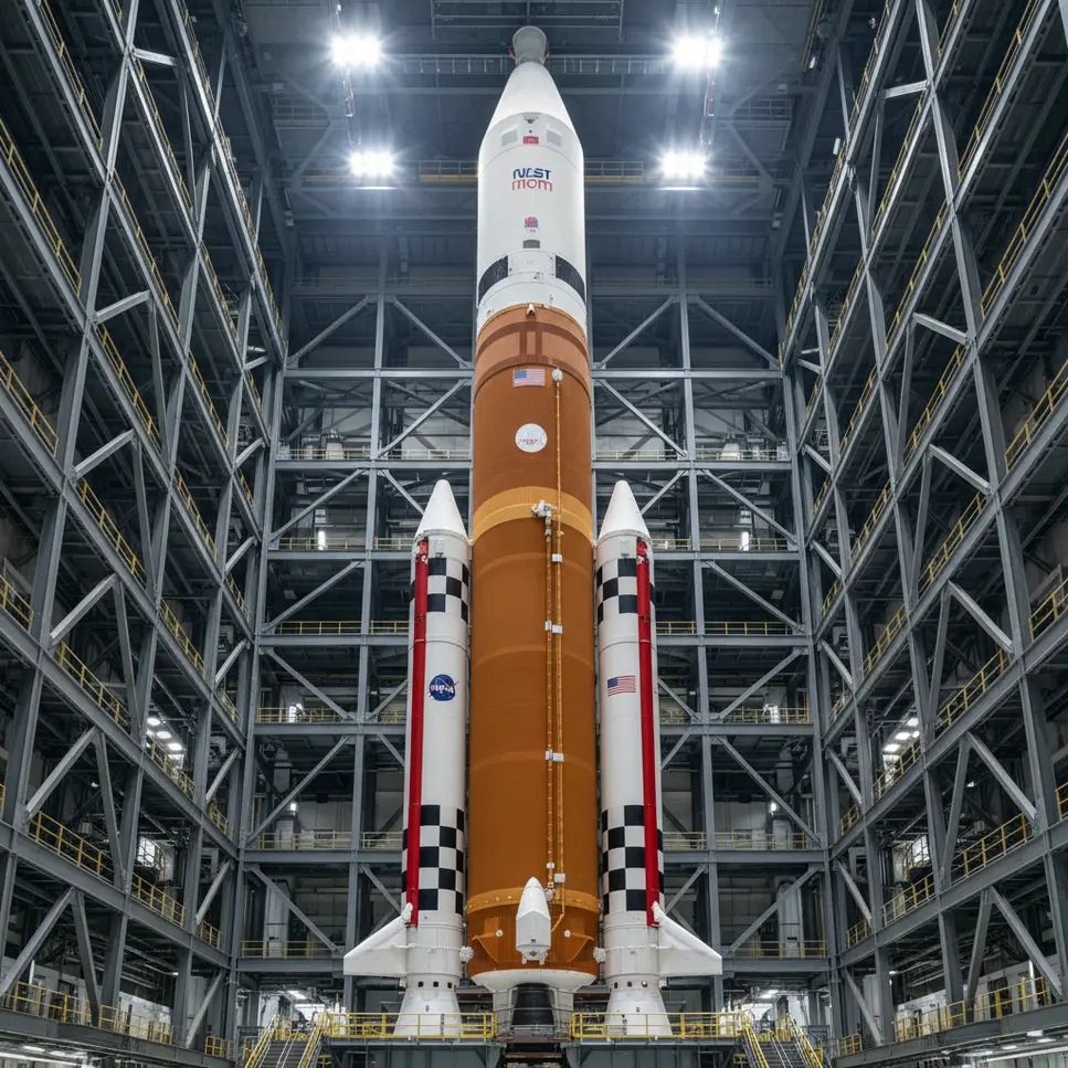 NASA inicia transporte de foguete lunar de 11 milhões de libras para lançamento em fevereiro