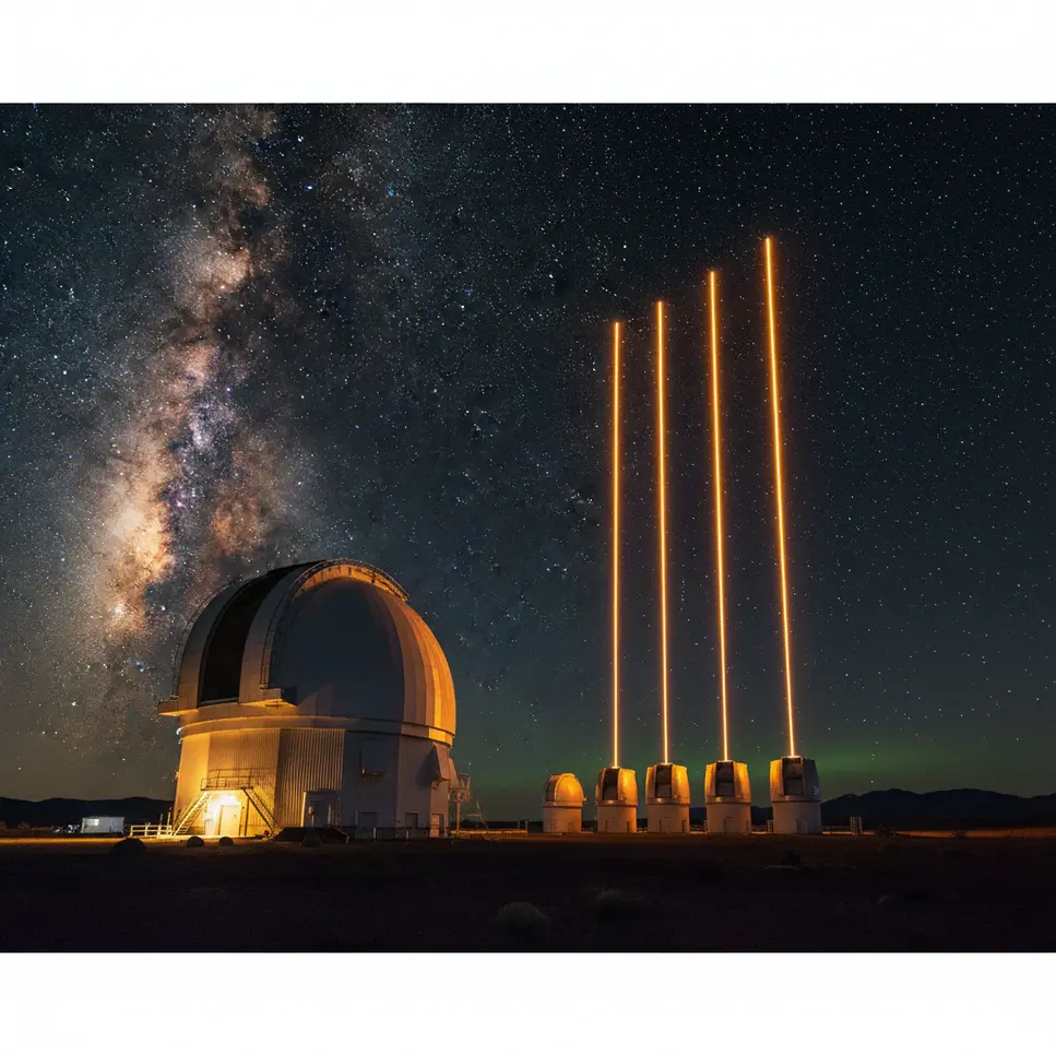 Laser chileno cria estrelas artificiais a 100 km para telescópios do deserto