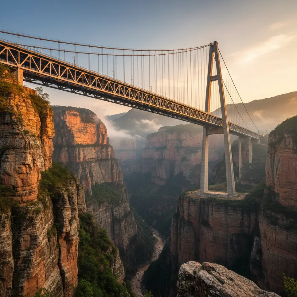 China inaugura ponte mais alta do mundo a 625 metros para 40 milhões de pessoas