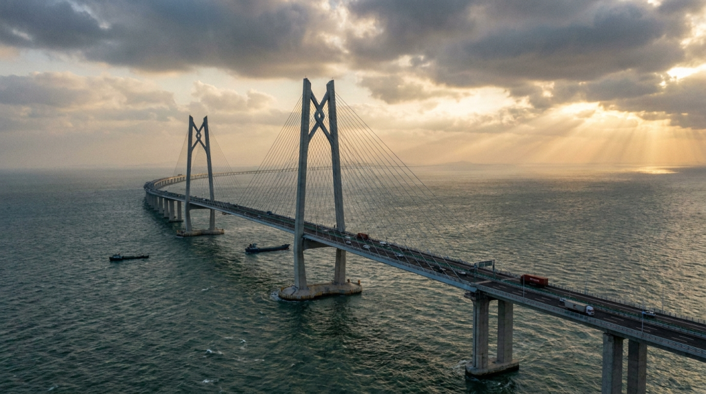 Ponte Qingdao Haiwan, com 42,5 km, reduz tempo de viagem em até 30 minutos.