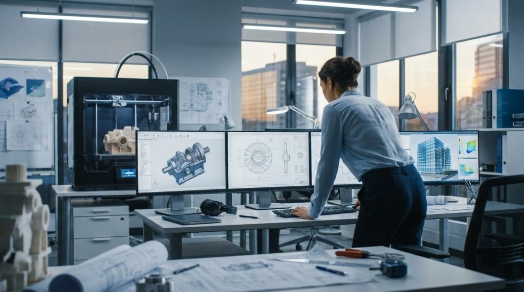 Quais são os principais softwares CAD usados na engenharia?