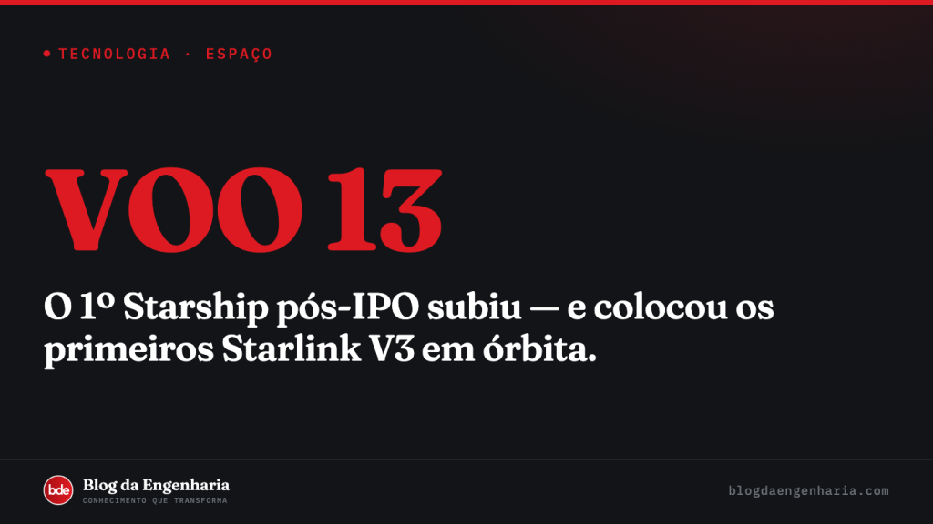 Starship Flight 13: no primeiro voo após o IPO, SpaceX coloca os primeiros Starlink V3 em órbita